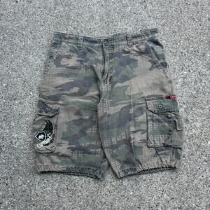 Vintage Y2K UR Secret Camo Embroidered Baggy Skate Shorts
